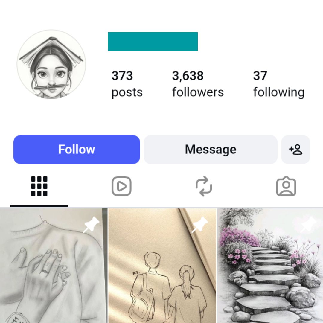3K Sketch Paintings Instagram Account for sale 3K Sketch Paintings Instagram Account - Image 1