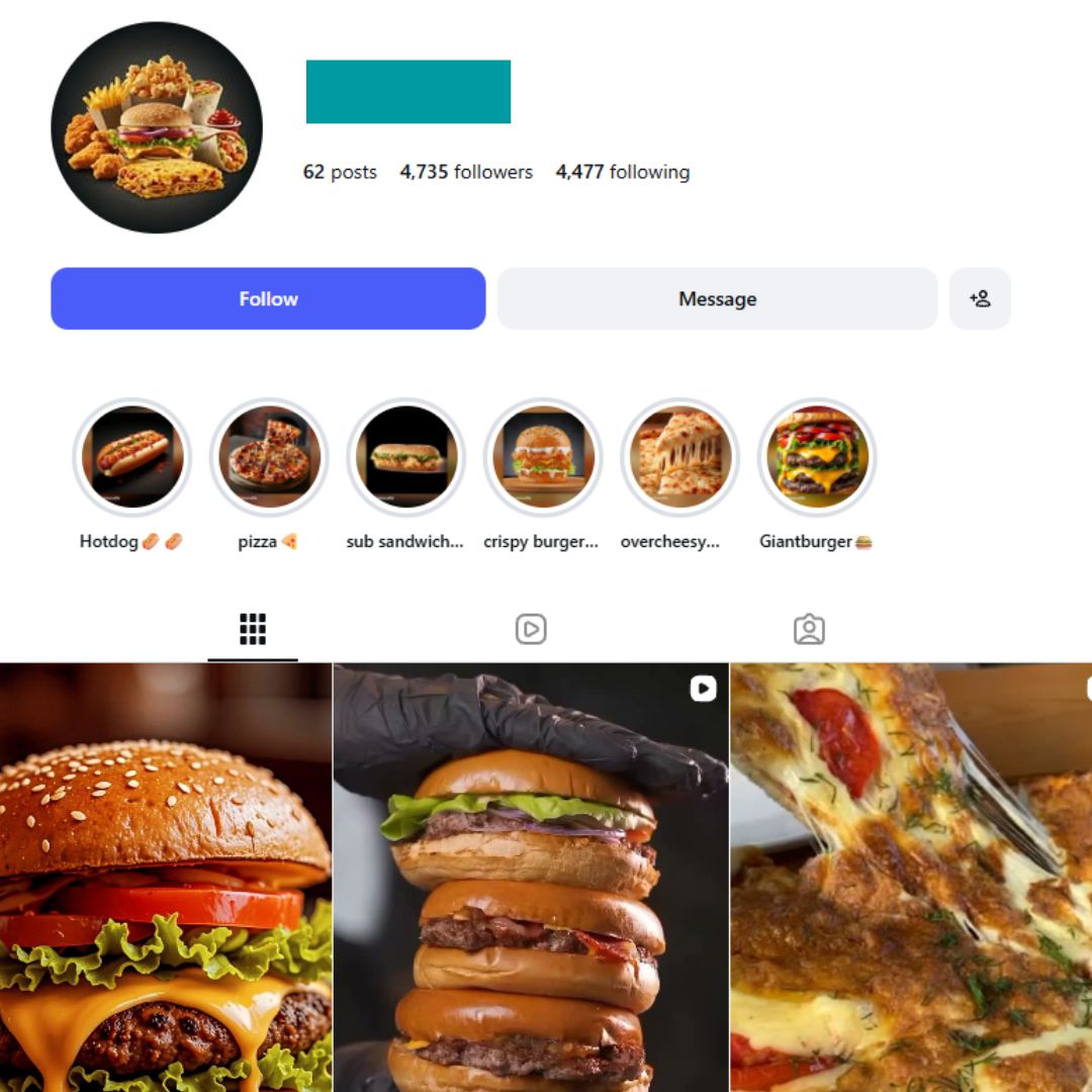 4K Fast Food Instagram Account 4K Fast Food Instagram Account - Image 1
