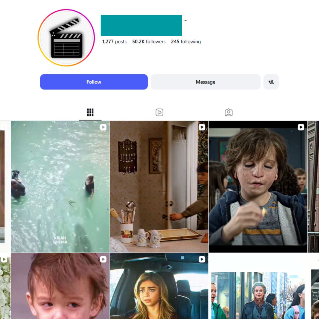 50K Movie Clips Instagram Account for Sale 50K Movie Clips Instagram Account for Sale