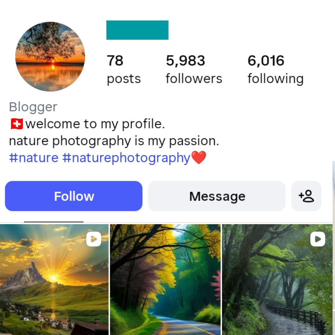 5K Nature Scenery Instagram Account for sale 5K Nature Scenery Instagram Account - Image 1