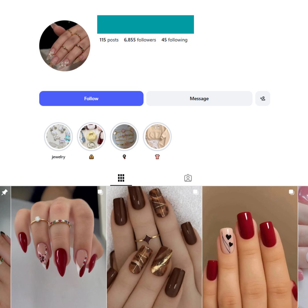 6K Nail Makeup Instagram Account for Sale