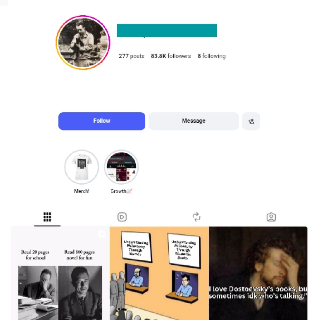 80K Philosophy Memes Instagram Account 80K Philosophy Memes Instagram Account - Image 1