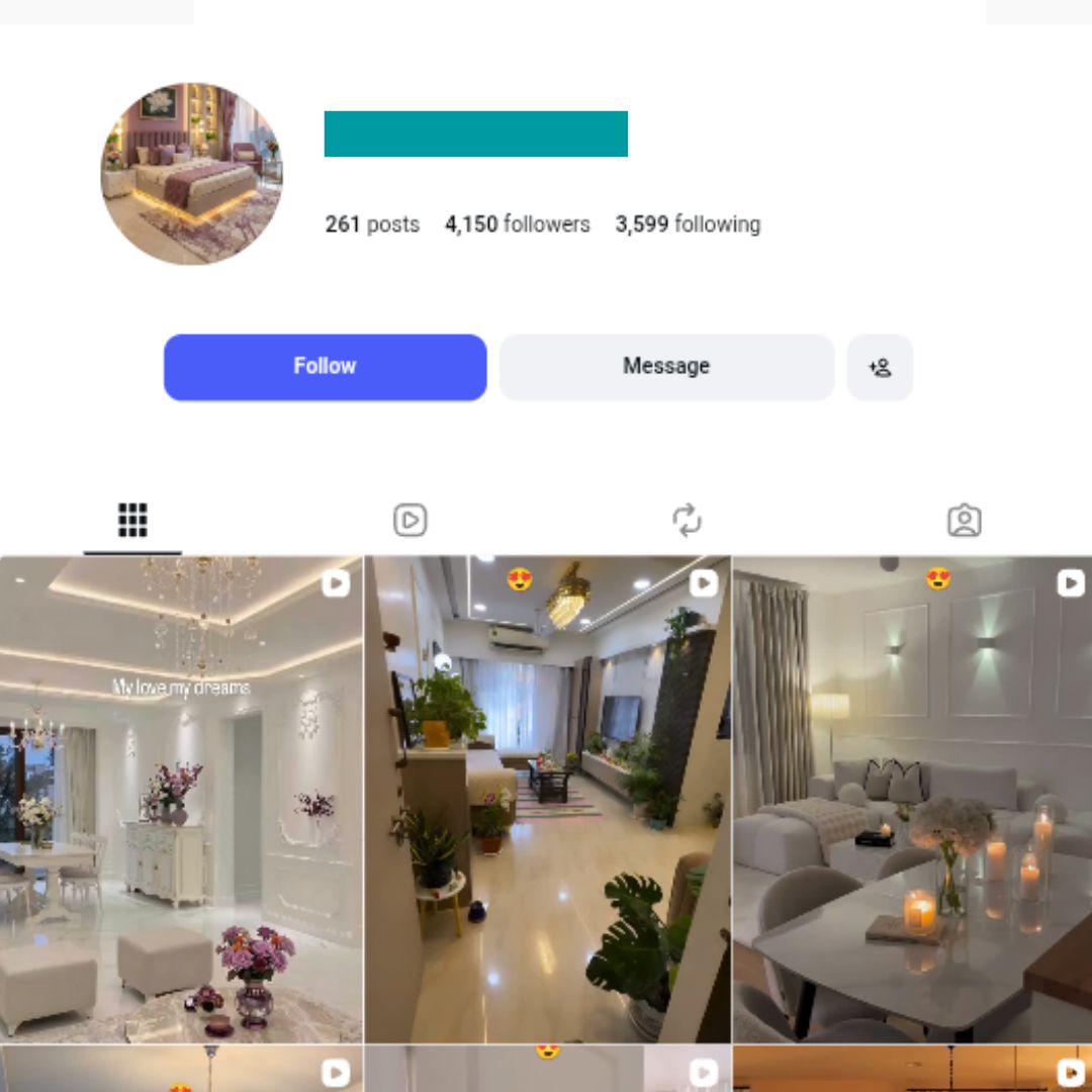 4K Interior Design Instagram Account for sale 4K Interior Design Instagram Account - Image 1