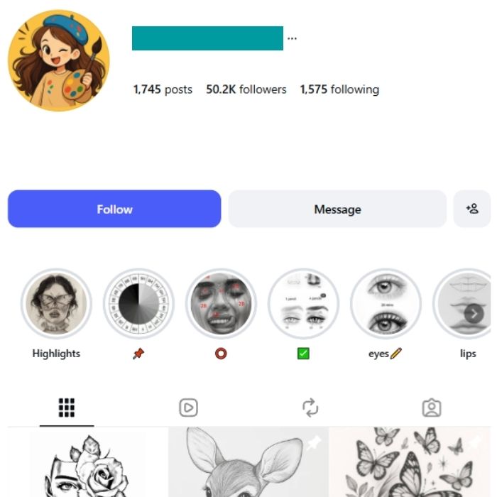 50K Drawing Art Instagram Account for sale 50K Drawing Art Instagram Account - Image 1