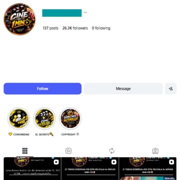 25K TV Series Hollywood Clips Instagram Account for sale 25K TV Series Hollywood Clips Instagram Account - Image 1