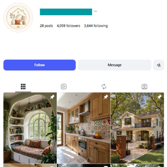 4K Elegant Interior Design Instagram Account for sale 4K Elegant Interior Design Instagram Account - Image 1