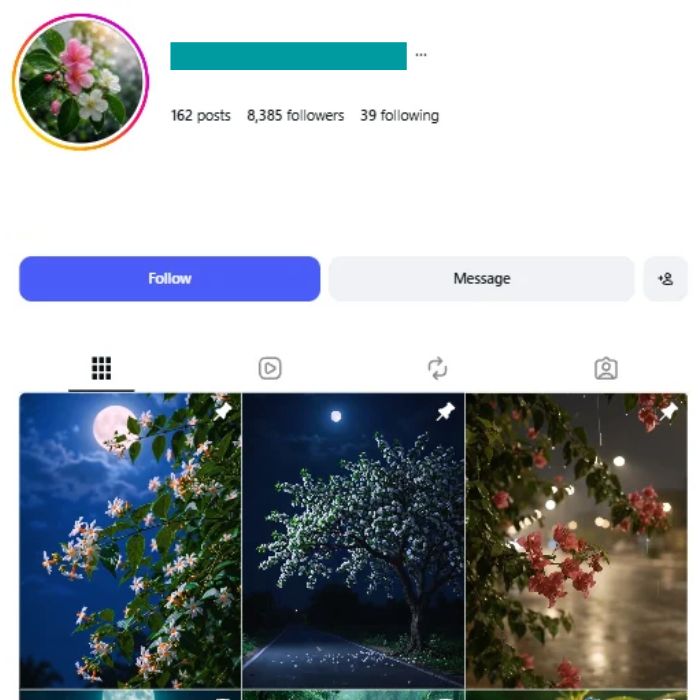 8K Flowers Nature Instagram Account for sale 8K Flowers Nature Instagram Account - Image 1